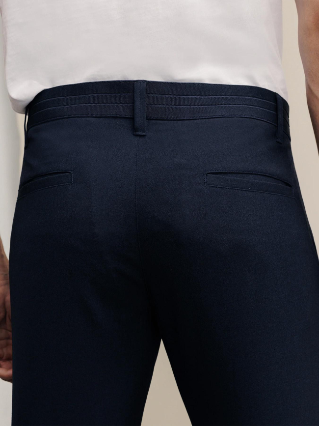 Pantalon chino slim fit peshop bleu marine homme - Izac