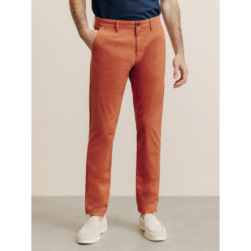 Pantalon chino slim fit palor orange homme - Izac