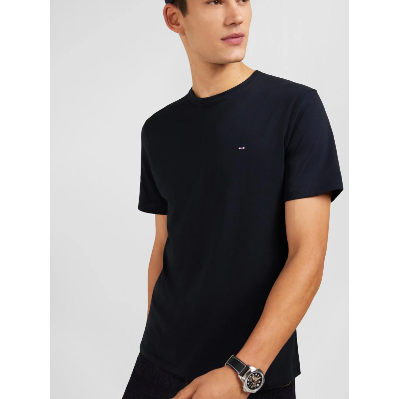 T-shirt à manches courtes en coton pima noir homme - Eden Park