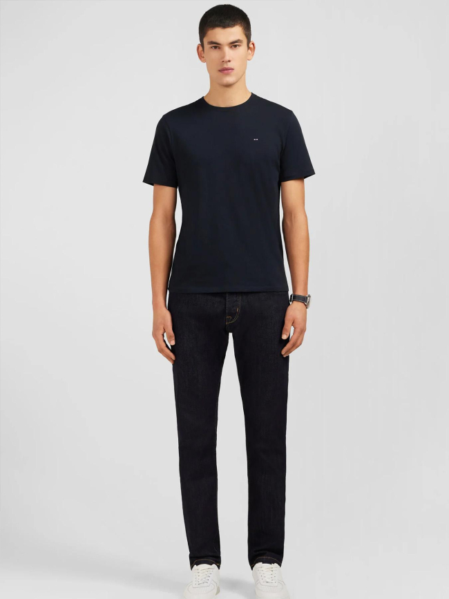 T-shirt à manches courtes en coton pima noir homme - Eden Park