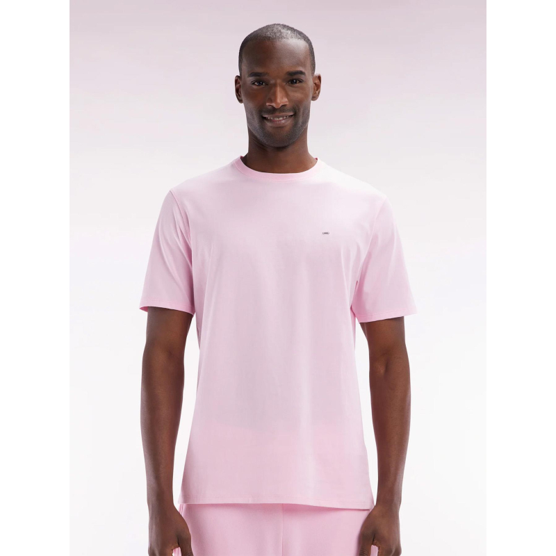 T-shirt à manches courtes en coton pima rose homme - Eden Park