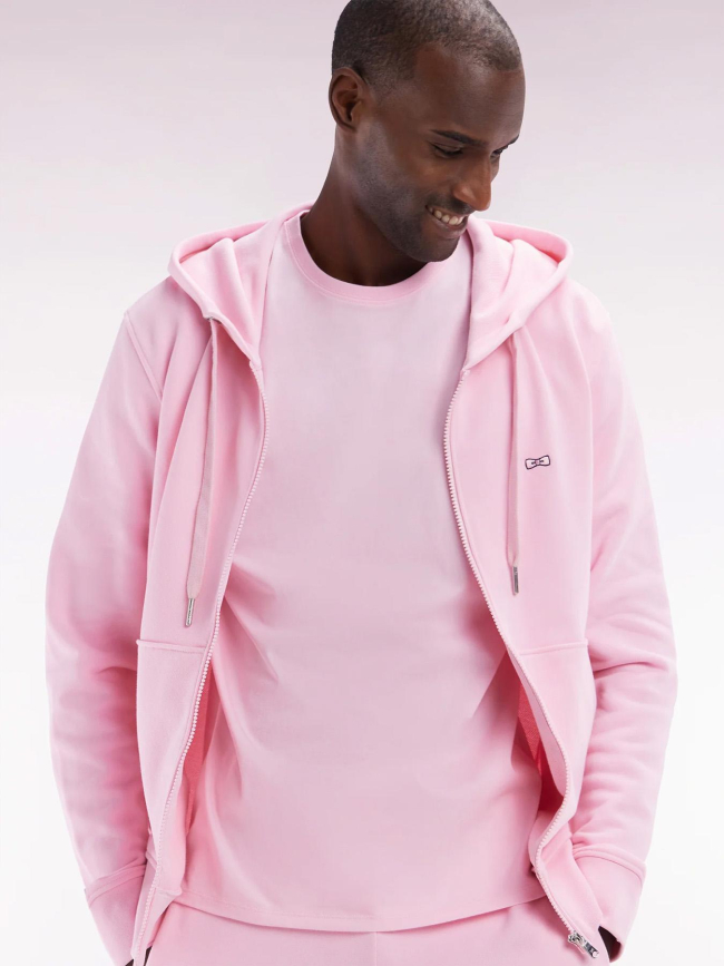 T-shirt à manches courtes en coton pima rose homme - Eden Park
