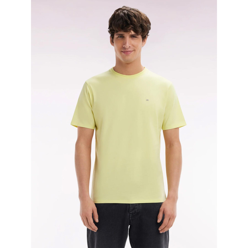 T-shirt à manches courtes en coton pima jaune homme - Eden Park