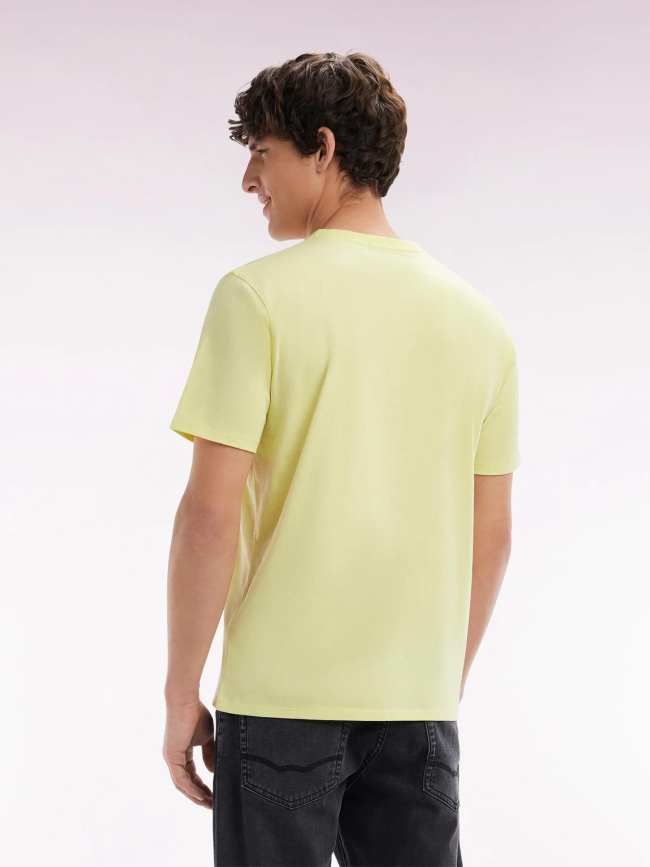 T-shirt à manches courtes en coton pima jaune homme - Eden Park