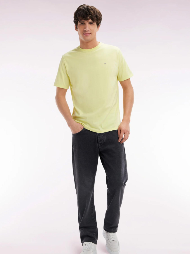 T-shirt à manches courtes en coton pima jaune homme - Eden Park