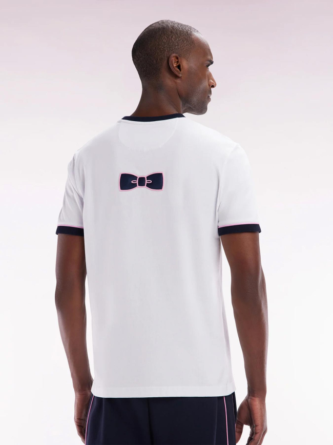 T-shirt nœud papillon brodé et badge blanc homme - Eden Park