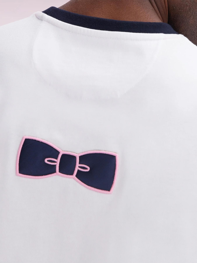 T-shirt nœud papillon brodé et badge blanc homme - Eden Park