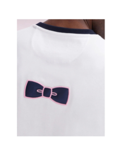 T-shirt nœud papillon brodé et badge blanc homme - Eden Park