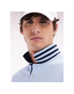 Polo à manches courtes en coton pima bleu ciel homme - Eden Park