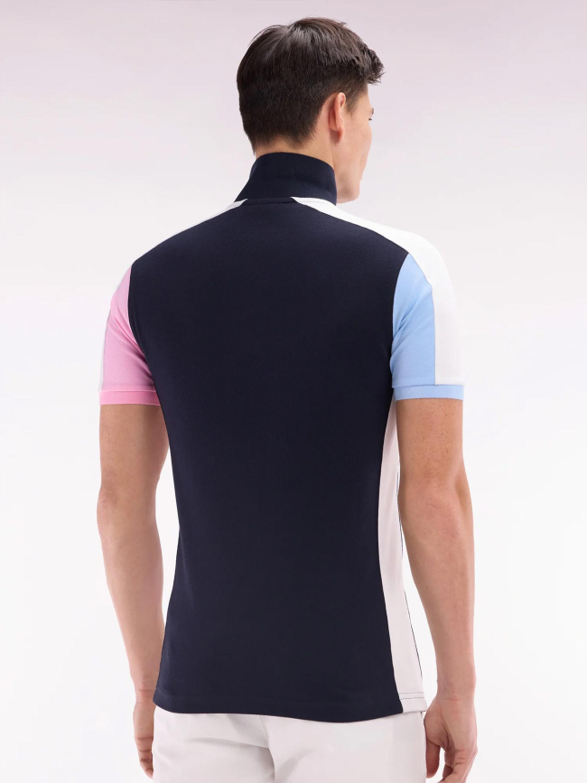 Polo à manches courtes colorblock bleu marine homme - Eden Park