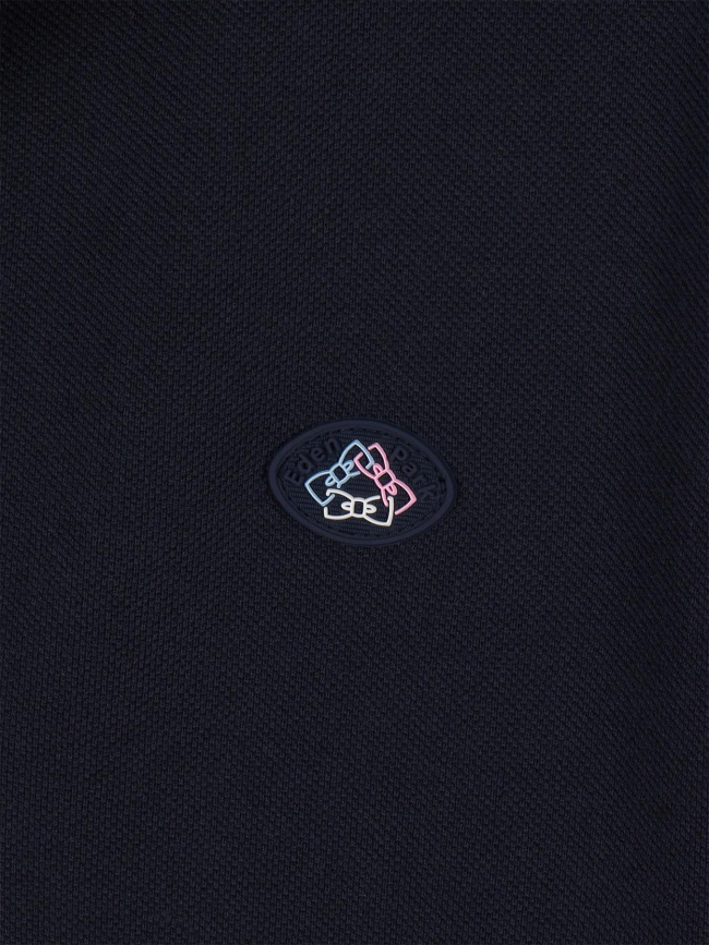 Polo à manches courtes colorblock bleu marine homme - Eden Park