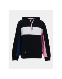 Sweat à capuche molleton bleu marine et blanc homme - Eden Park