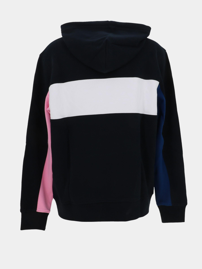 Sweat à capuche molleton bleu marine et blanc homme - Eden Park