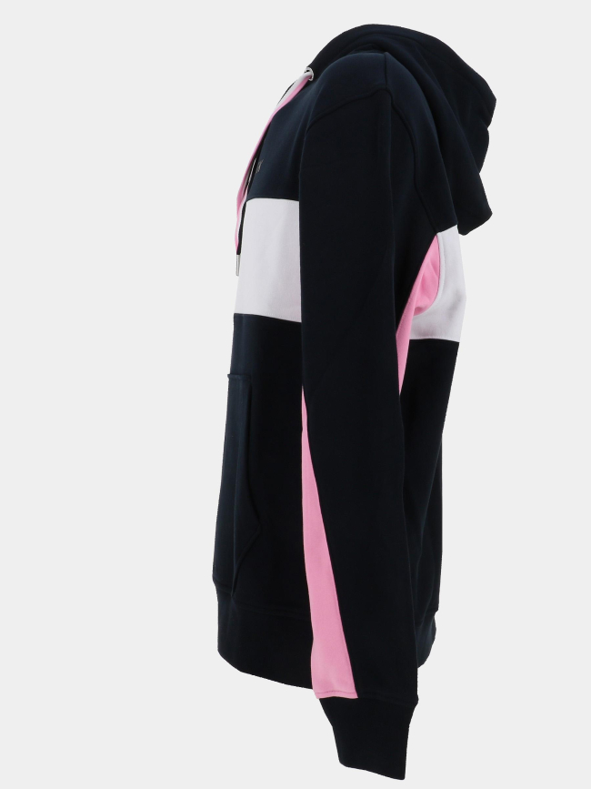 Sweat à capuche molleton bleu marine et blanc homme - Eden Park