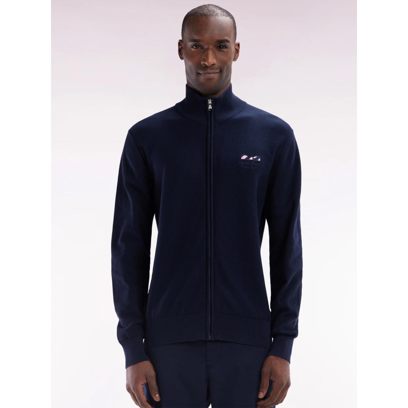 Cardigan en coton effervescent bleu marine homme - Eden Park