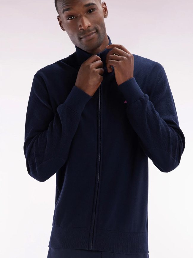 Cardigan en coton effervescent bleu marine homme - Eden Park