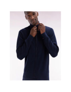 Cardigan en coton effervescent bleu marine homme - Eden Park