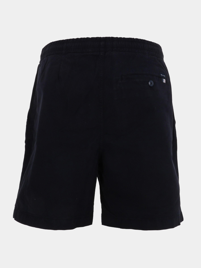 Short à taille élastique en coton bleu marine homme - Eden Park