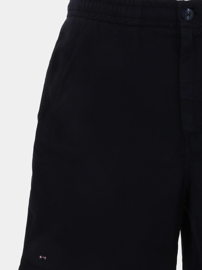 Short à taille élastique en coton bleu marine homme - Eden Park