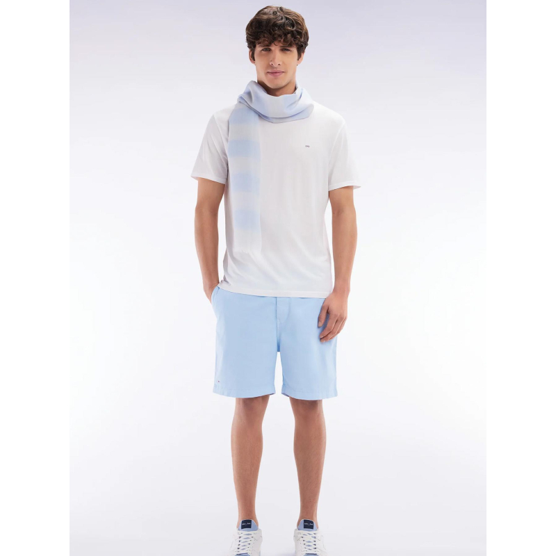 Short à taille élastique en coton bleu ciel homme - Eden Park