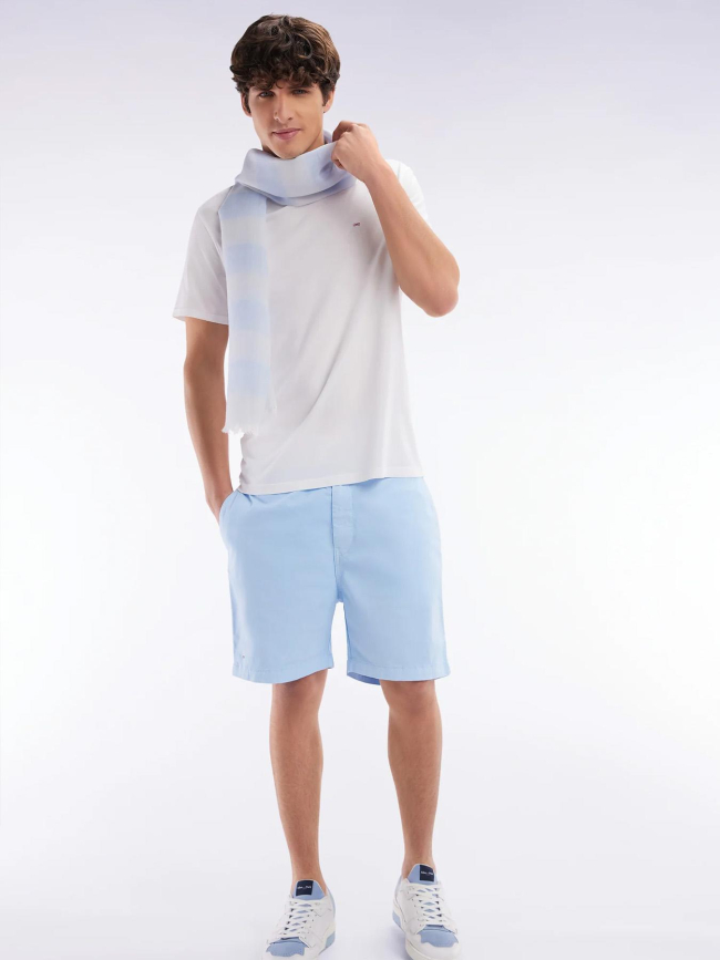 Short à taille élastique en coton bleu ciel homme - Eden Park
