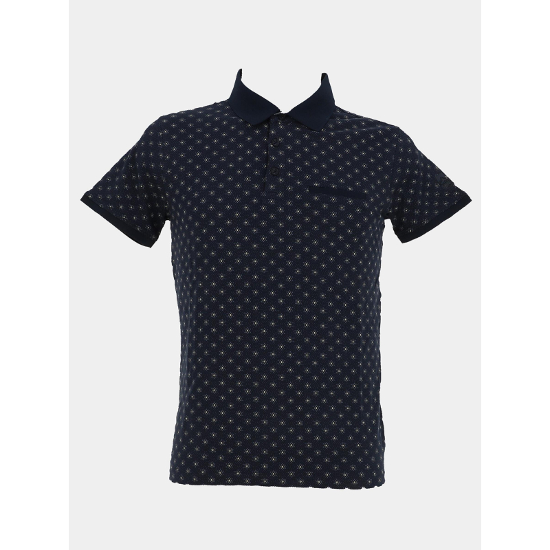 Polo stretch à manches courtes bassed bleu marine homme - Sun Valley