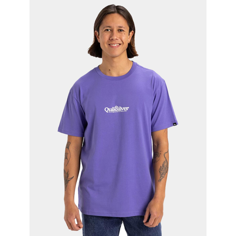 T-shirt à manches courtes fineline violet homme - Quiksilver