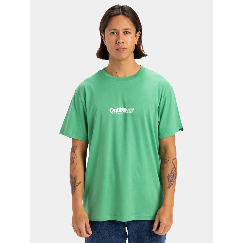 T-shirt à manches courtes fineline vert homme - Quiksilver