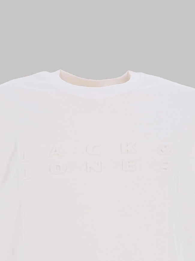 T-shirt logo relief pacer blanc homme - Jack & Jones