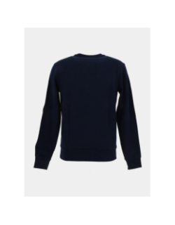 Sweat molleton à liserés griffés bleu marine homme - Lacoste
