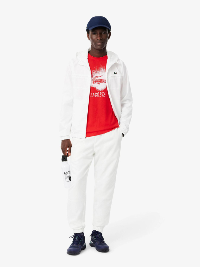 T-shirt sport ultra dry graphique rouge homme - Lacoste