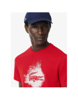 T-shirt sport ultra dry graphique rouge homme - Lacoste