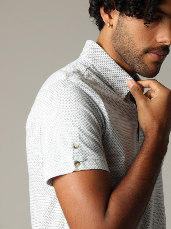 Polo à manches courtes rainleso blanc homme - Deeluxe