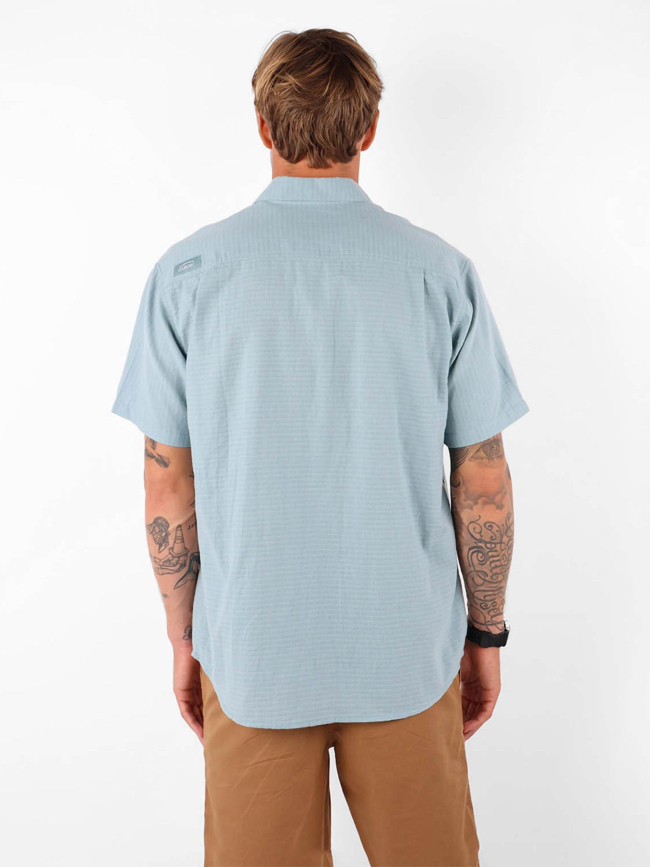 Chemise à manche courtes et rayures lines bleu homme - Oxbow