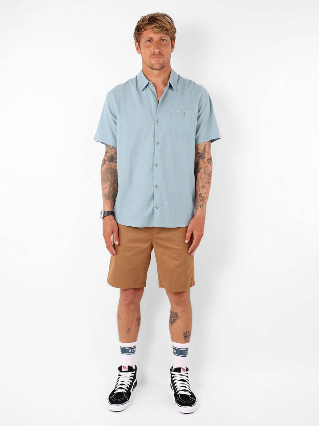 Chemise à manche courtes et rayures lines bleu homme - Oxbow