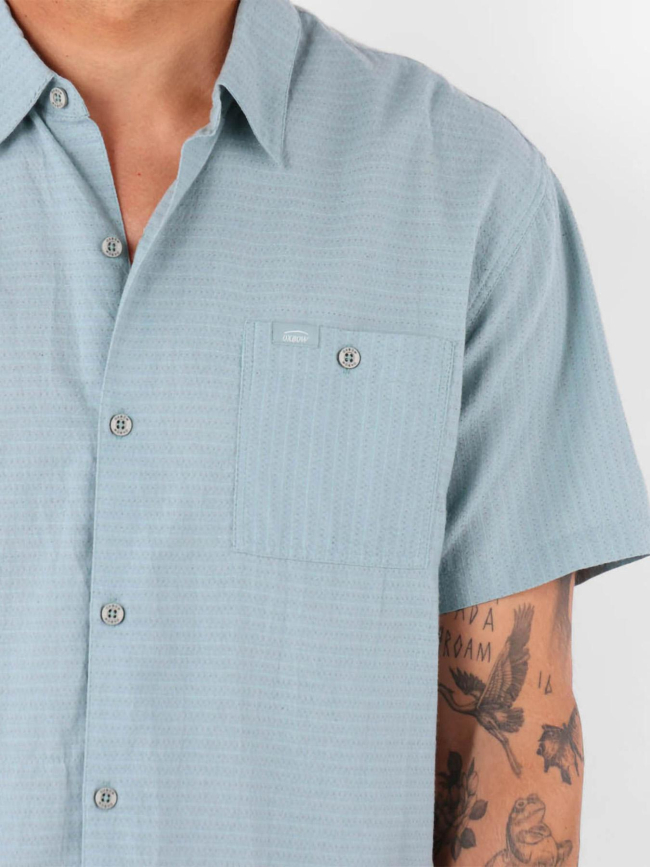 Chemise à manche courtes et rayures lines bleu homme - Oxbow