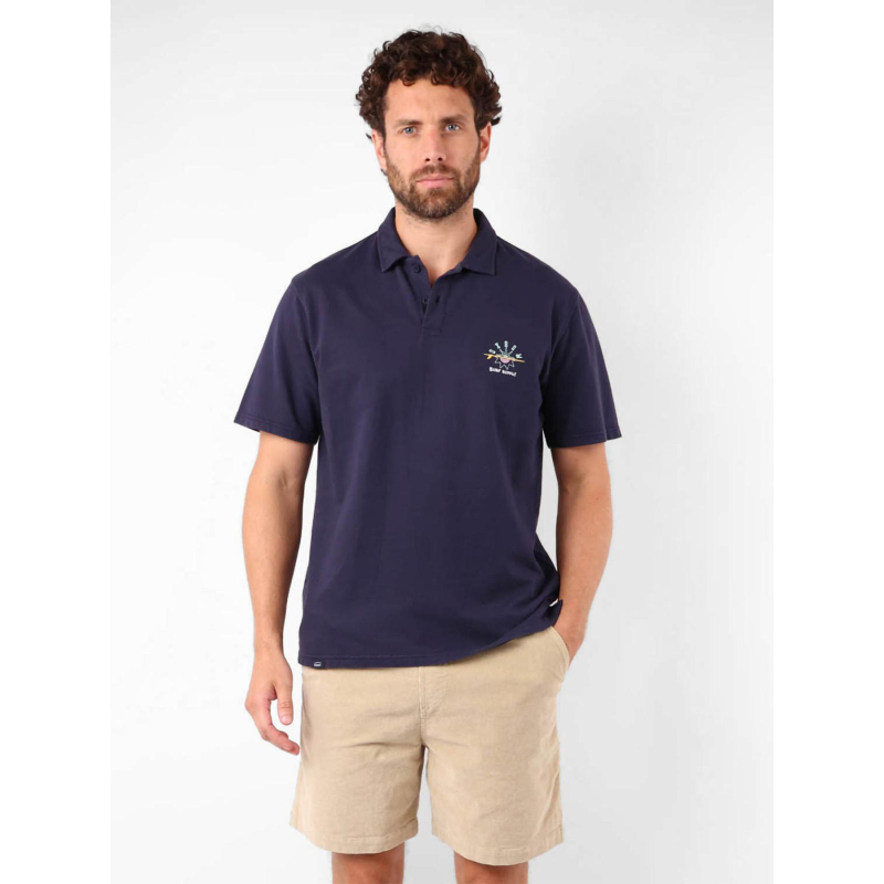 Polo à manches courtes sandbar bleu marine homme - Oxbow