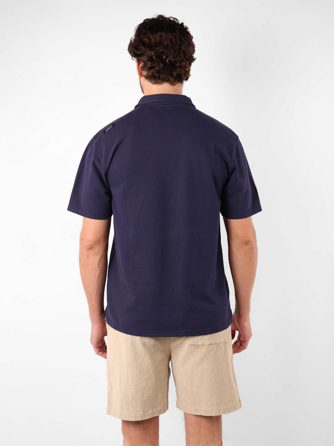 Polo à manches courtes sandbar bleu marine homme - Oxbow