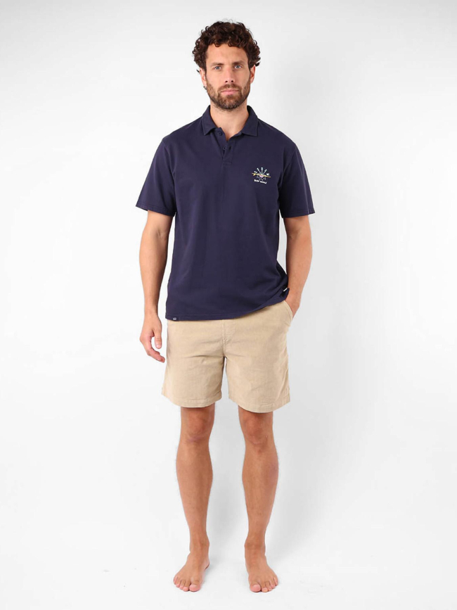 Polo à manches courtes sandbar bleu marine homme - Oxbow
