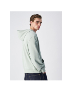 Sweat à capuche petit logo brodé vert d'eau homme - Champion