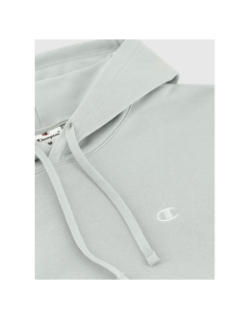 Sweat à capuche petit logo brodé vert d'eau homme - Champion