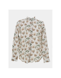 Chemise signature à motif floral lelux blanc homme - Benson & Cherry