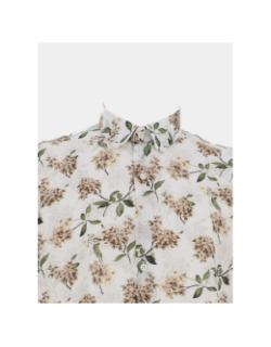 Chemise signature à motif floral lelux blanc homme - Benson & Cherry