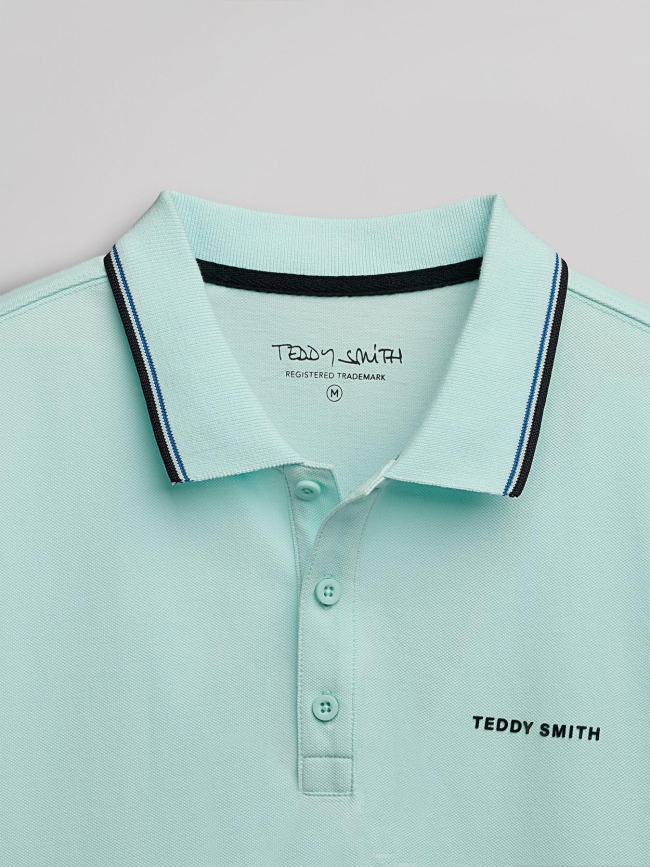 Polo à manches courtes pasian 2 turquoise vert - Teddy Smith
