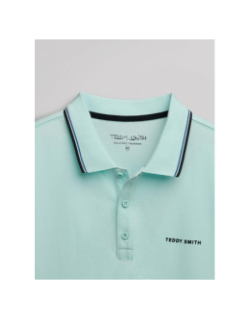 Polo à manches courtes pasian 2 turquoise vert - Teddy Smith