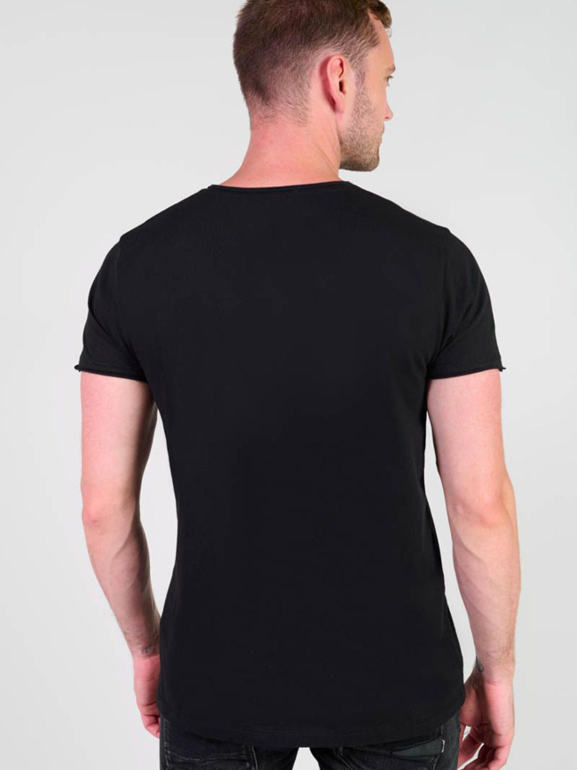 T-shirt à manches courtes gribs noir homme - Le Temps Des Cerises