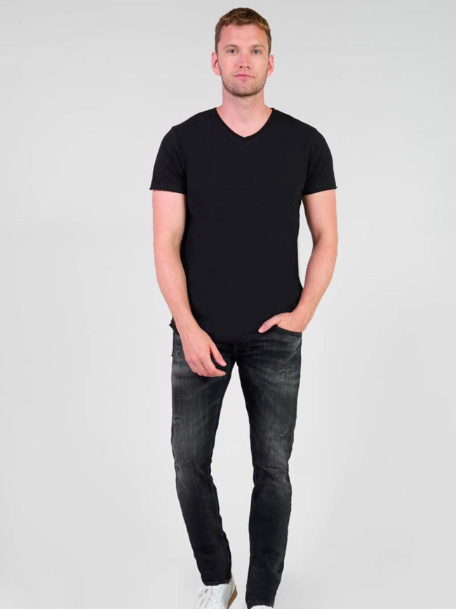 T-shirt à manches courtes gribs noir homme - Le Temps Des Cerises