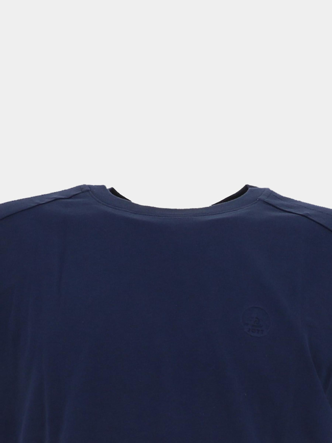 T-shirt pedro uni logo relief bleu marine homme - Jott