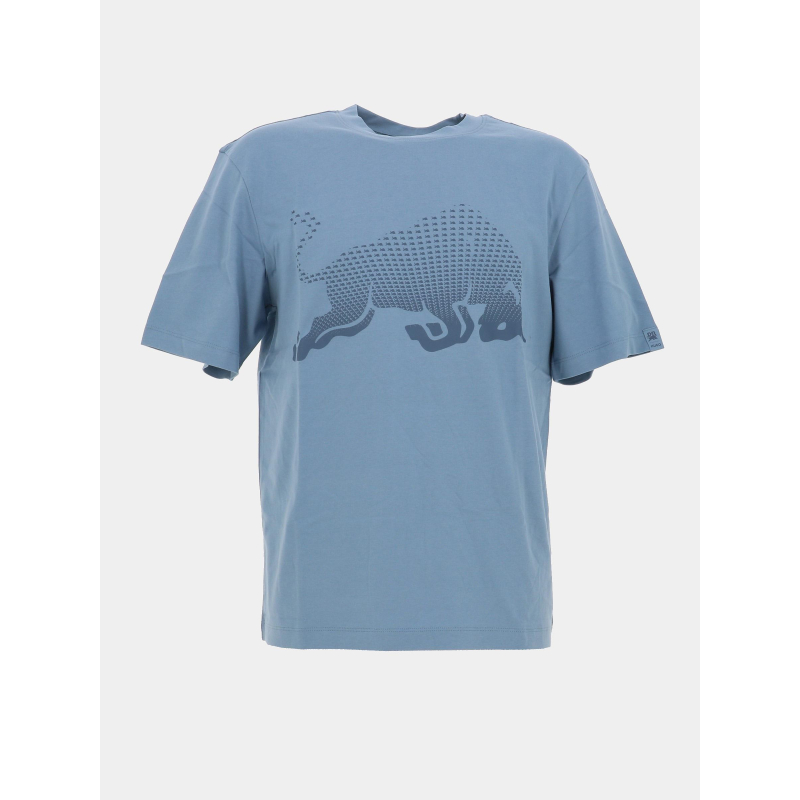 T-shirt RB à motif taureau en dégradé bleu homme - Hugo