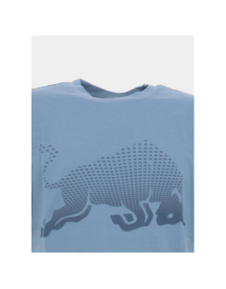 T-shirt RB à motif taureau en dégradé bleu homme - Hugo